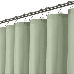 LiBa Green Shower Curtain, Fabric, Water Repellent Shower Curtain, Decorative Bathroom Curtains, 72" W x 72" H, Heavy Duty, Easy to Clean(Green)