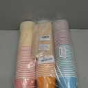 Kochorie 120 Pack 6oz Pastel Paper Ice Cream Cups with Spoons Colorful Party Paper Cups Disposable Dessert Sundae Bowls for Ice Cream Snacks Picnic Party Supplies