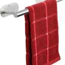 TocTen Self Adhesive Bathroom Towel Bar, Stick Towel Rack for Bathroom, Rustproof Stainless Steel Bath Towel Holder No Damage, Easy to Install Sticky Towel Rod for Bathroom (Brushed Nickel, 12 Inch)