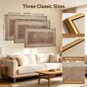 Framed Vintage Abstract Wall Art, Brown Beige Retro Neutral Canvas Print, Minimalist Earthy Tone Wall Decor for Living Room Bedroom Office, Ready to Hang, 40"L x 20"W
