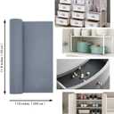 Shelf Liner 11.8 Inches x 9.8 FT Non-Slip Cabinet Liner, Easy to Cut and Install, Washable Oil-Proof and Protective Surface for Kitchen Cabinet,Drawer,Shelves,Refrigerator,Storage,Desks,Gray