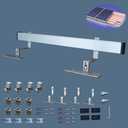 Solar Panel Mounting Bracket Kit System to Metal Roof Sloped or Flat Pitched Tile Shingle Roofs for 1-2pcs Solar Panels with End Cap