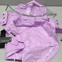 Waterproof Dog Raincoat, Adjustable Reflective Lightweight Pet Rain Clothes with Poncho Hood(XL, Light Purple)