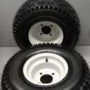 (2-Pack) 18" Tubeless Tires On Rims - 18x8.5-8 Tire and Wheel Assemblies - 4-Lug 4" Center - 2.83" Center Bore - Load Range B Max Tire Weight of 815 Lbs - Compatible with Alumacraft Boat Trailers