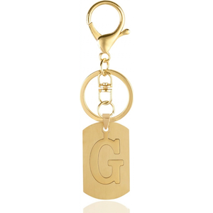 A-Z Stainless Steel Letter Keychain - Alphabet Initial Key Ring for Men Women, Purse or Car Charm