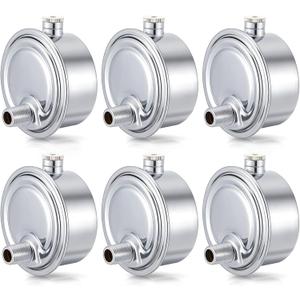 Gisafai 6 Pack Steam Radiator Air Valve #4 1/8" Steam Air Vent Angle Mount Heat Regulator Valve Chrome Plated Copper Vent for Winter Radiator Parts