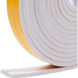 33Feet Weather Stripping Seal (1/2" x 1/4") for Door Window, High Density Foam Tape, Soundproofing, Insulation Strip, Door Sealers for Door Frame- White