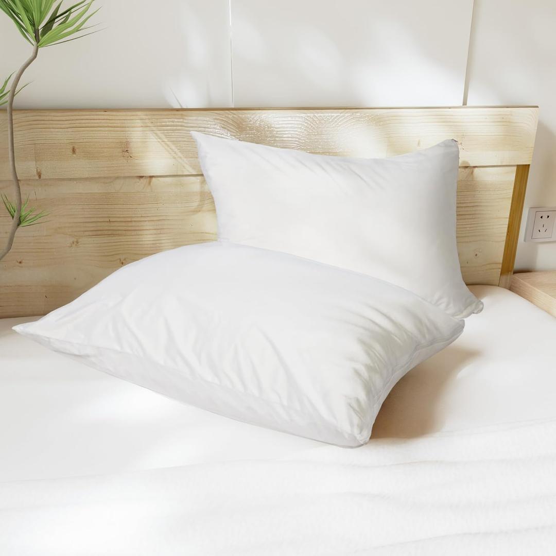 Set of 2 Jersey Knit Pillow Cases - Stylish Envelope Closure Pillowcases for Ultimate Comfort, Perfect for Daily Use, 20" x 28", White