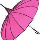 TopTie Pagoda Umbrella Parasol Bridal Wedding Umbrellas Sunproof Windproof (Hotpink)