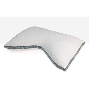 Eli & Elm | Best Ergonomic Side Sleeper Pillow for Neck Pain. Supportive Cooling Latex Fill with Luxury Breathable Cover. U-Shape Contoured Design. Queen Size Bed Pillow - 17" X 29" (White)