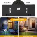 Solar House Numbers Address Sign, IP65 Waterproof Solar Address Plaque for Outside, 3200K Warm & 6500k Cold LED Illuminated House Numbers for Outdoor Wall Mounted & Home Yard Ground Address Number