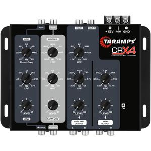 Taramps Crx4 Electronic 4 Way Crossover Rca Channels 8 Volts Rms Car Audio Processor Stereo Equalizer Great for Low/High with Bass Boost, Compact Size