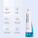Hangsun Water Flosser Cordless Oral Irrigator Rechargeable Dental Water Jet HOC700 for Teeth Braces with 300ML Water Tank and 4 Jet Tips for Travel & Home Use