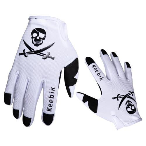 Skeleton Motorcycle Gloves for Men&Women,Cycling Glove Breathable Dirtbike Glove for ATV MTB Motorbike Motocross Racing, M