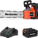 12-Inch Cordless Battery Operated Chainsaw with 1x4.0Ah Battery&Charger, MAXLANDER 20V Electric Chainsaw with Auto-Tension & Auto-Lubrication, Lightweight Handheld Chainsaw for Wood Cutting & Trimming