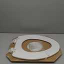 Mayfair Linden Slow Close Toilet Seat, Non Slip Heavy Duty Wood, Easy Install, Elongated, White
