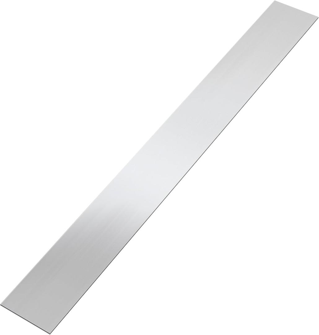 304 Brushed Stainless Steel Finishing Sheet Metal Gap Filler Trim Strip Metal Trim for Home Kitchen Tools (Silver,4 x 30 Inch)