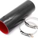 Straight Coupler Silicone Hose 4-Inch ID 12-Length 4-Ply 5MM thickness Air Intake/Turbo/Intercooler Piping Tube with Stainless Steel T-clamps