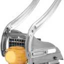 REDANT Professional French Fry Cutter - Stainless Steel Potato Slicer with 2 Blades (1/2 and 1/3 Inch) and Non-Slip Suction Feet for Homemade French Fries, Chips & Sweet Potatoes (Silver, 1PCS)