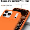 2 x Compatible with iPhone 17 Pro Max Case, Shockproof Liquid Silicone Protective Phone Case with Soft Anti-Scratch Microfiber Lining Ultra Slim Drop Protection Phone Cover (Orange)
