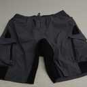 Men's Mountain Bike Shorts 3D Padded Bicycle MTB Shorts Loose-fit Lightweight MTB Cycling Shorts (Large, Grey)