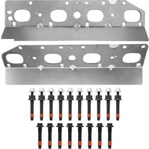 5.7 Exhaust Manifold Gasket Bolt Stud Nut Set, Compatible with 2009-2020 Chrysler Dodge Ram Jeep Commander Grand Cherokee, Replaces# 6510141AA 6505316AA