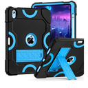 Cantis Case for iPad 11-inch (A16) 2025/ iPad 10th Generation 2022 (10.9 inch), Shockproof Cover 10th Generation with Pencil Holder & Kickstand, Black+Blue
