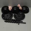 Wig Stand - Plastic Wig Stand 2 Packs Portable Foldable Wig Hat with Velvet Cover Holder Height Adjustable (12-18.8 Inches) Easy to Install Support Wig Display Stand (Black)