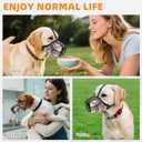 KOOLTAIL Dog Muzzle, Soft Muzzle for Small Medium Large Sized Dogs to Anti & Prevent Barking Grooming Biting, Reflective Adjustable Air Mesh Basket Muzzles, Allows Panting and Drinking, Beige Plaid S