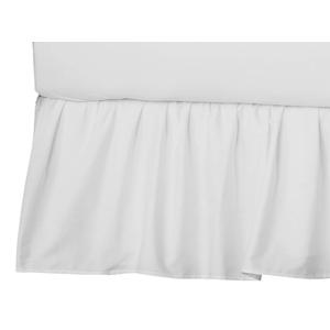American Baby Company Mini Crib Skirt (24" x 38"), Ultra Soft Microfiber Ruffled Mini Crib Bed Skirt, White, for Boys & Girls