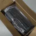 Bakulyor 50pcs Black Landscape Staples + 50pcs Buffer Washer, 6 Inch 11 Gauge Garden Stakes Staples, U Shaped Galvanized Lawn Pins Heavy Duty Yard Ground Pin for Weed Barrier Sod Fabric Decorations