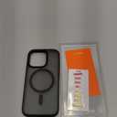 TORRAS for iPhone 16 Pro Case Translucent Matte Black | Compatible with MagSafe, Military Grade Drop Protection, Stronger Magnetic, Shockproof Airbag, Camera Control, Color Buttons, Slim Anti-Scratch