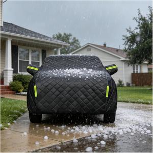 Truck Hail Protection Cover for Truck Length Up to 228" Multi-Layered Anti Hail Blankets Protector Cover Heavy Duty Outdoor Thickened Sun Rain Snow Dust Protection with Zipper Door