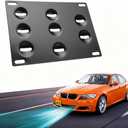for BMW E90 E91 E92 E93 M3 No Drill Front Bumper Tow Hook License Plate Relocator Kit Road Legal AXECO Global Parts