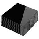 Pack of 10 Black Acrylic Sheet 12" x 12" Cast Plexiglass Square 1/8" Thick (3mm) Plastic Panel for Craft Projects, Laser Cutting, Painting, Photography, Sign (12" x 12", 1/8" Thick)