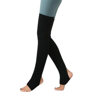 CHUNG Women Teenagers Over Knee Thigh High 29.5" Leg Warmers Stirrup Thermal Long Yoga Ballet Dance (One Size(Length:29.5"), Black)