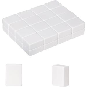 Blank Mahjong Tiles Set, 32 Pieces, Suitable for 1.2 "(30mm) Standard Size American Mahjong Tiles, Replace Lost Tiles & Can Be Used Together with Mahjong Stickers (Stickers Not Included) (White)