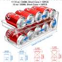 2 Pack Rolling Soda Can Organizer for Refrigerator Can Dispenser for Fridge Beer Soda Seltzer Pop Can Soda Organizer for Fridge 10 Standard Size 11.15oz 12oz 330ML 355ML Cans Holder Storage