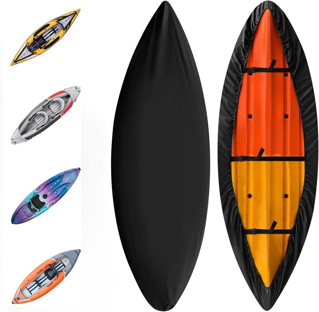 Kayak Covers 800D Canoe Cover Accessories for Outdoor and Indoor Kayak Cockpit Protection Sunproof and Dust Resistant Perfect as Kayak Accessories for SUP Paddle Board (11ft-12ft)