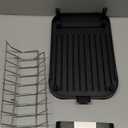 Small Dish Drying Rack - Expandable Compact Dish Drainer (12"-18.5") , Narrow Dish Rack for Kitchen Counter with Cutlery Holder, Space Saving Plate Rack, Dishes Holder Tray for Sink Countertop, Black