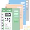 Yoment 4 Pack A5 Spiral Notebooks - 5.7x8.25 Hardcover Spiral Bound Notebook Journal, 160 Pages College Ruled, for Writing, Note Taking, Journaling, Study (Multicolor)