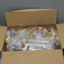 LEXININ 60 PCS 40ml Clear Plastic Test Tubes with Lid, Gold Screw Caps for Craft Wedding Decor