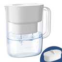 Waterdrop PT-07W Water Filter Pitcher, 10-Cup, NSF Certified, 200-Gallon Long-Life Filter, Improves Coffee & Tea Taste, Reduces PFOA/PFOS and Chlorine, 5X Longer Filter Life, White
