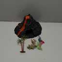 Enjoyin Volcano Dinosaur Playset Including 4 Dinosaurs and 2 Trees Volcano Dinosaur Toys for Kids