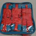 Handy Sandy Cart Caddy  3-Pack Reusable Shopping Bags with Cart Clips | Heavy-Duty Grocery Organizer Tote Set | Eco-Friendly, Foldable, 40 lb Capacity | Red