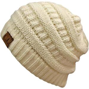 C.C Trendy Warm Chunky Soft Stretch Cable Knit Beanie