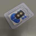 LucBuy Bling Camera Lens Protector for Samsung Galaxy Z Flip 4, Tempered Glass Camera Cover Film Stickers, Glitter Automatic-Alignment Individual Metal Ring Screen Protector (Gold)