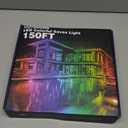 FBZ 150FT Permanent Outdoor RGB Lights - IP67 Waterproof with Smart App Control Remote,DIY Scene Modes, Music Synchronization,Eaves Lights for Garden Decor,Deck,Christmas