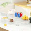 6 Pcs Clear Acrylic Boxes for Display as Buffet Risers and Stands, Food Risers for Party, Table, Stands, including 8", 7", 6", 5", 4", 3" (Small, 6Pcs, Clear)