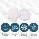 40pcs Castor Oil Wraps for Belly Button, 2 Style Highly Absorbent Non-Reusable Anti-Leak Non-Woven Fabrics Castor Oil Stick-On Patches Only Patches(Star and Flower Shape)